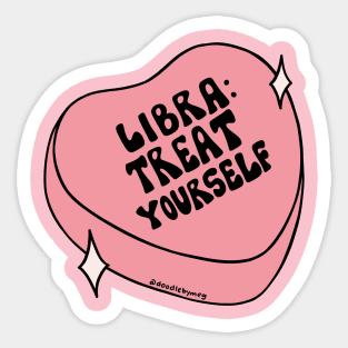 Libra Conversation Heart Sticker